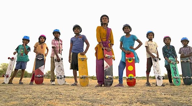 Em “Uma Skatista Radical”, uma garota desliza à frente e não quer voltar para trás